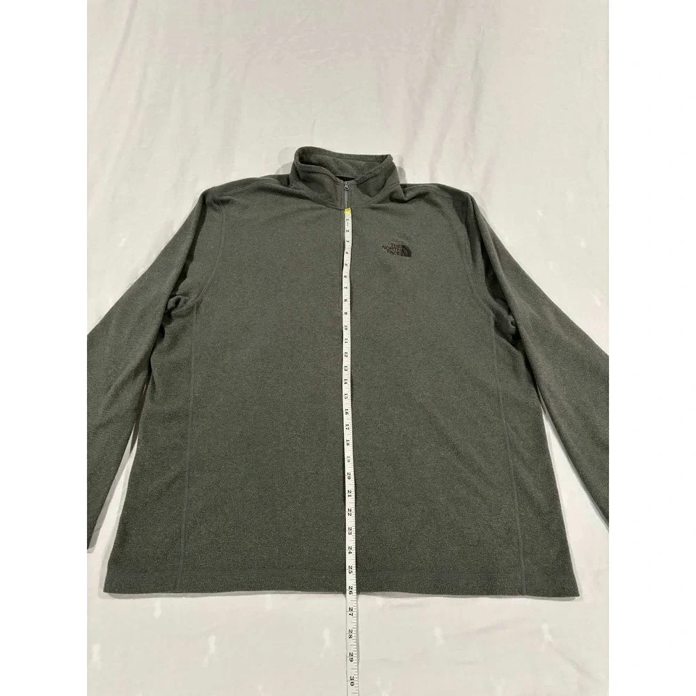 The North Face Mens Fleece 1/4 Zip Pullover Jacket Gray XL Regular Fit